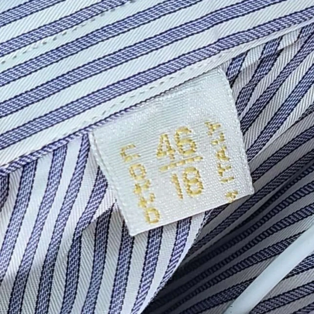 Brioni Men's Shirt 👔 with Blue and White Stripes - Picture 2 of 6